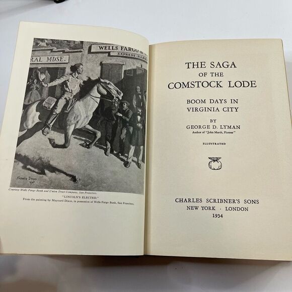 The Saga Of The Comstock Lode Boom Days In Virginia City 1st Print George D Lyma - Picture 7 of 8